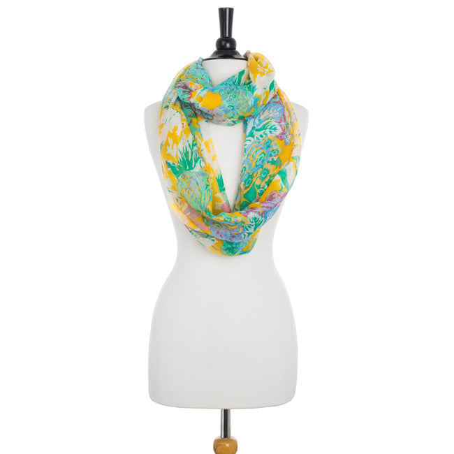 Wanda Multicolor Floral Print Infinity Scarf