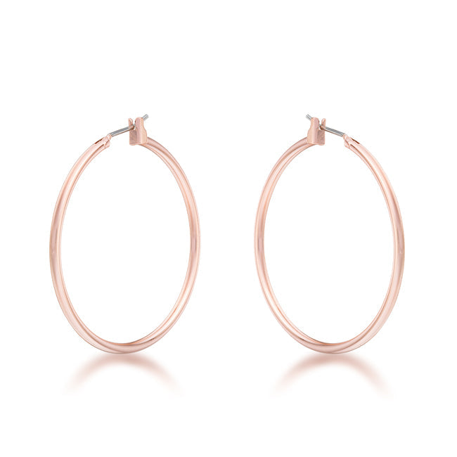 Elegant Rosegold Hoop Earrings