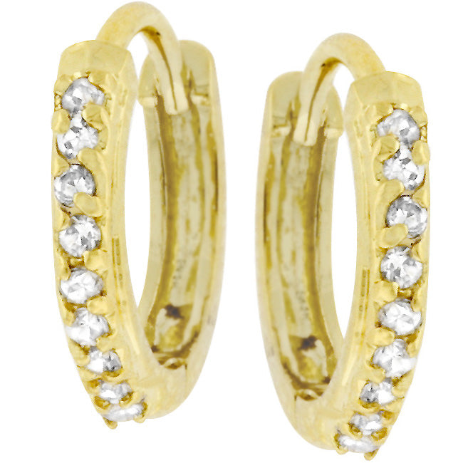 Classic Petite Hoop Earrings Goldtone Finish