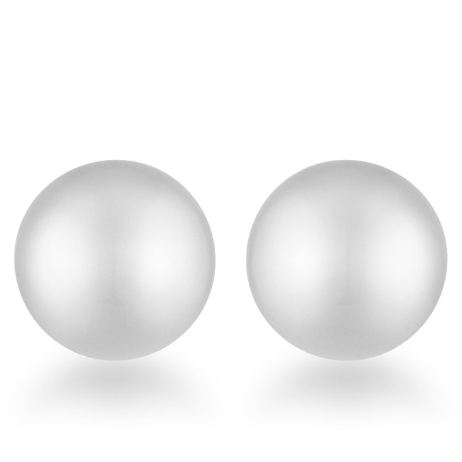 Julie Rhodium Sphere Stud Earrings