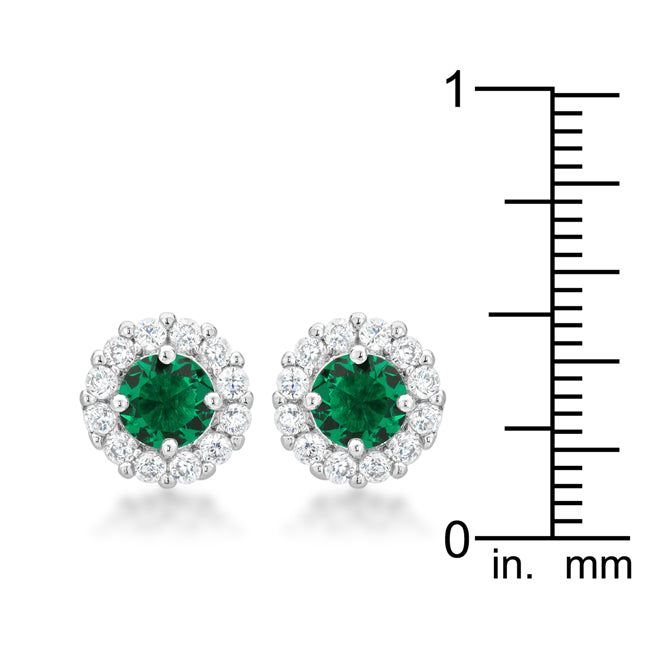 Bella Bridal Earrings in Green