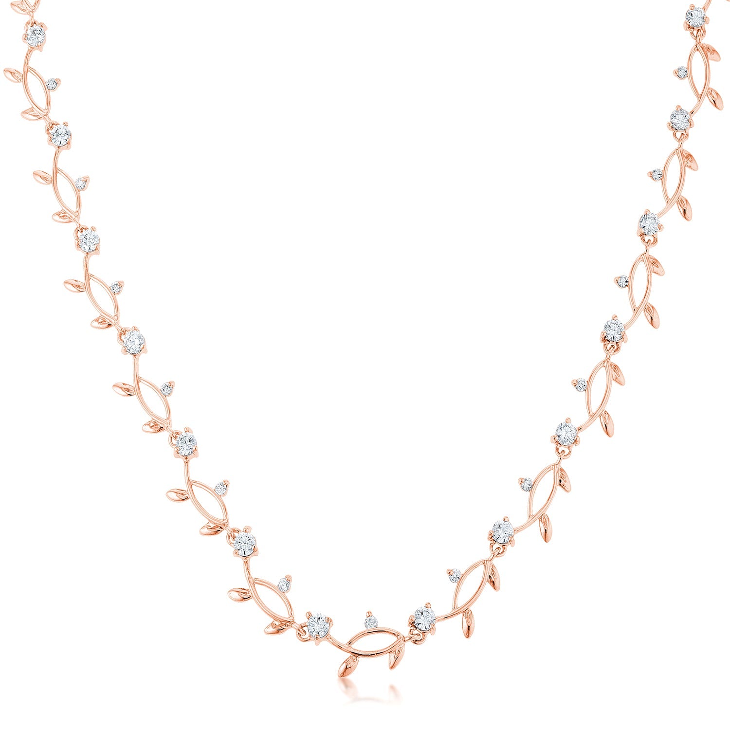 Rose Gold Tone Vineyard Necklace