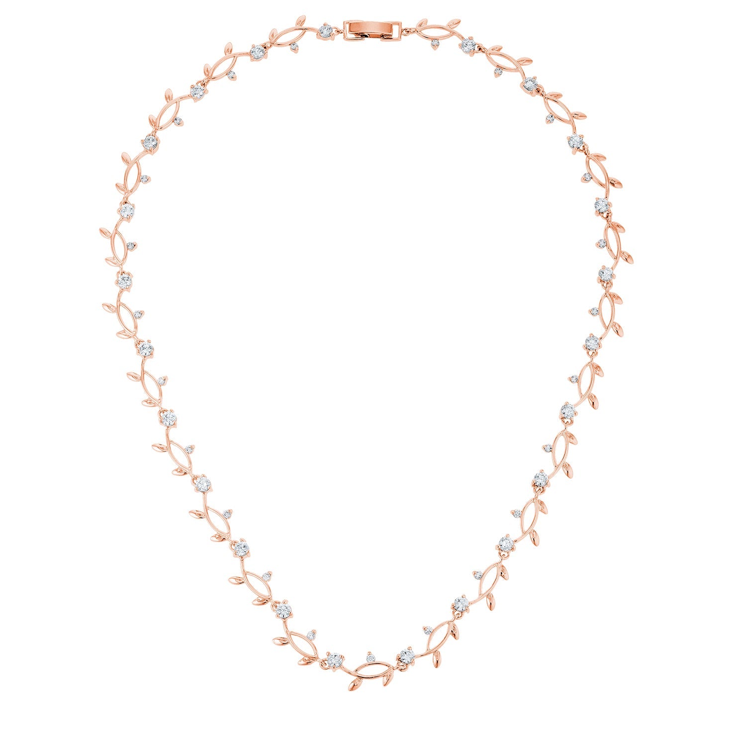 Rose Gold Tone Vineyard Necklace