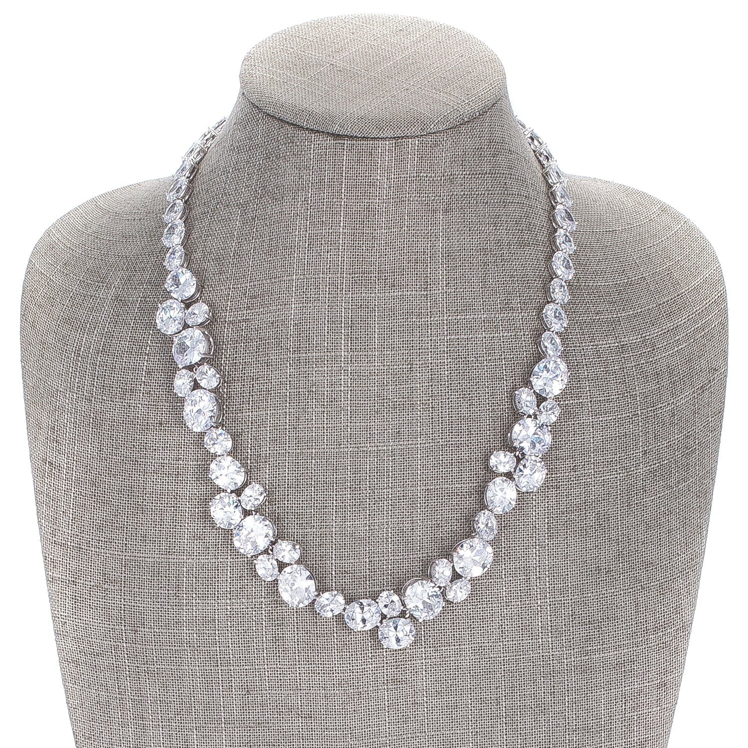 Bejeweled Cubic Zirconia Collar Necklace