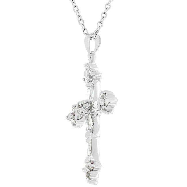 Brilliant Cubic Zirconia Cross Pendant