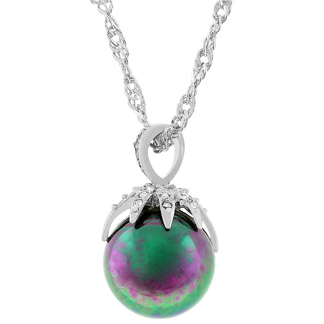 Leafed Tahitian Pearl Pendant