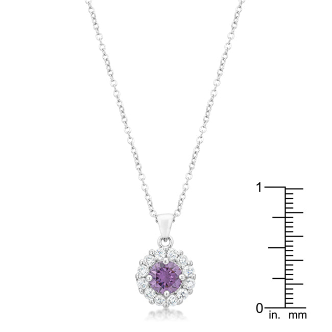 Bella Bridal Pendant in Purple