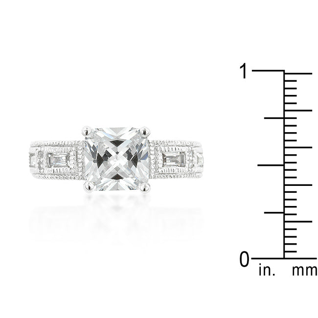 Clear Cubic Zirconia 5-Stone Ring