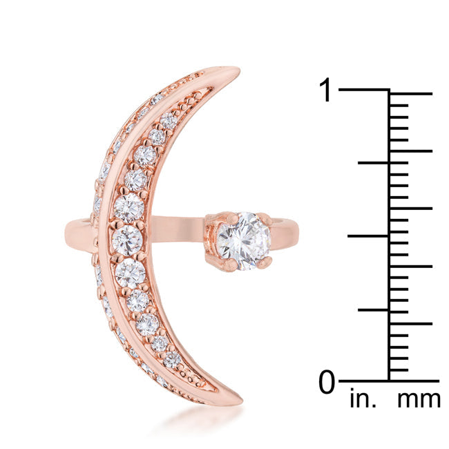 Luna .75ct CZ Rose Gold Delicate Ring