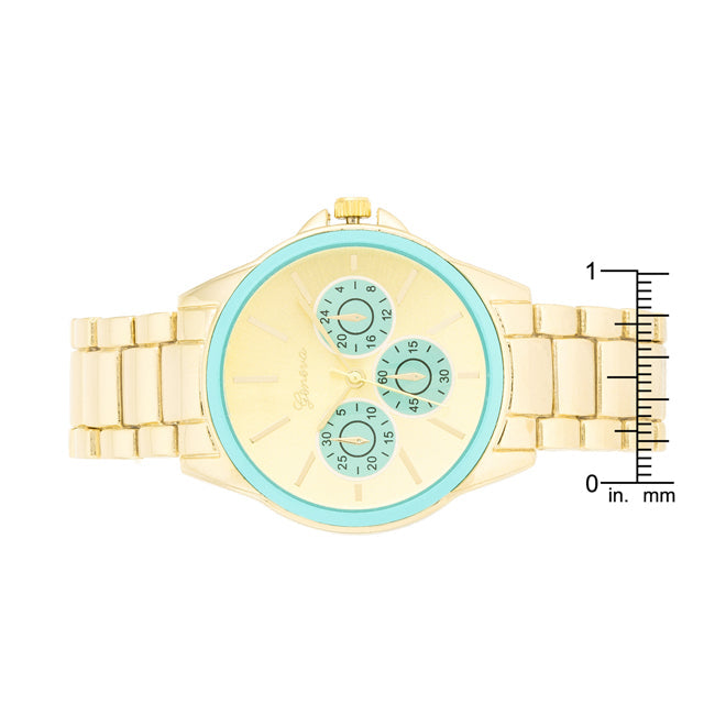 Chrono Gold Metal Watch