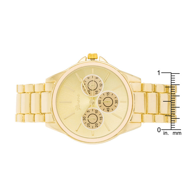 Chrono Gold Metal Watch